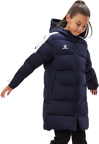 【新品】[ケルメ] 130cm slimトレーニングロングコート 子供 防寒　紺 Amazon | [ケルメ] トレーニングロングコート 子供 防寒